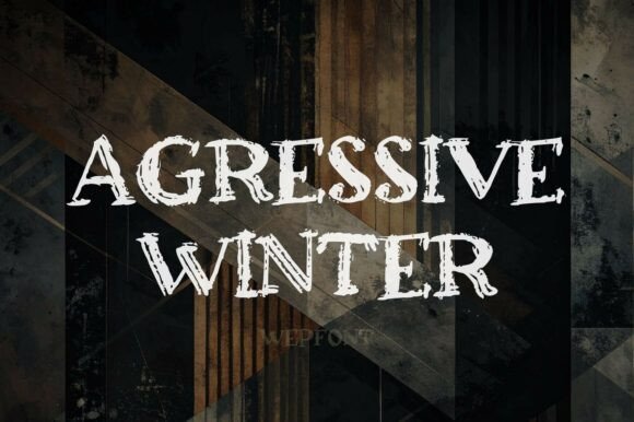 Aggressive Winter: Command Attention with Raw, Distressed Typography