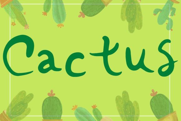 Cactus Font: A Jolly Display Typeface for Vibrant Projects