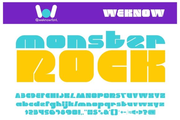 Monster Rock: A Techno-Driven Display Font for Bold Projects