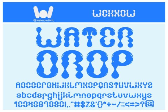 Water Drop: A Bold Display Font for Impactful Branding